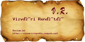 Vizvári Renátó névjegykártya