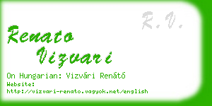 renato vizvari business card